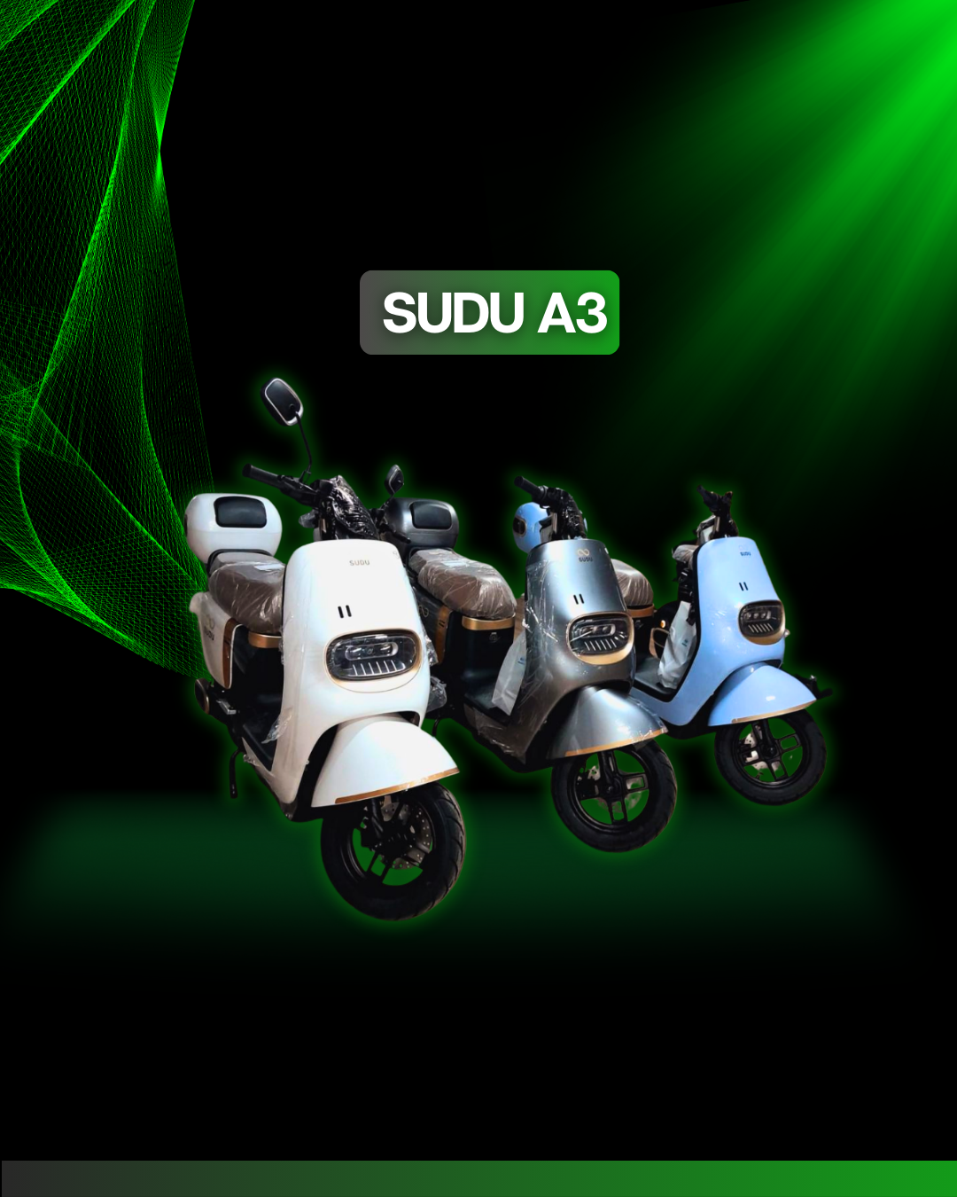 Scooter Elétrico Autopropelido Sudu A3 1000W Bateria de Lítio